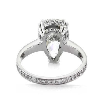 4.76ct Pear Shaped Diamond Engagement Ring