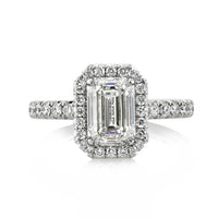 2.87ct Emerald Cut Diamond Engagement Ring