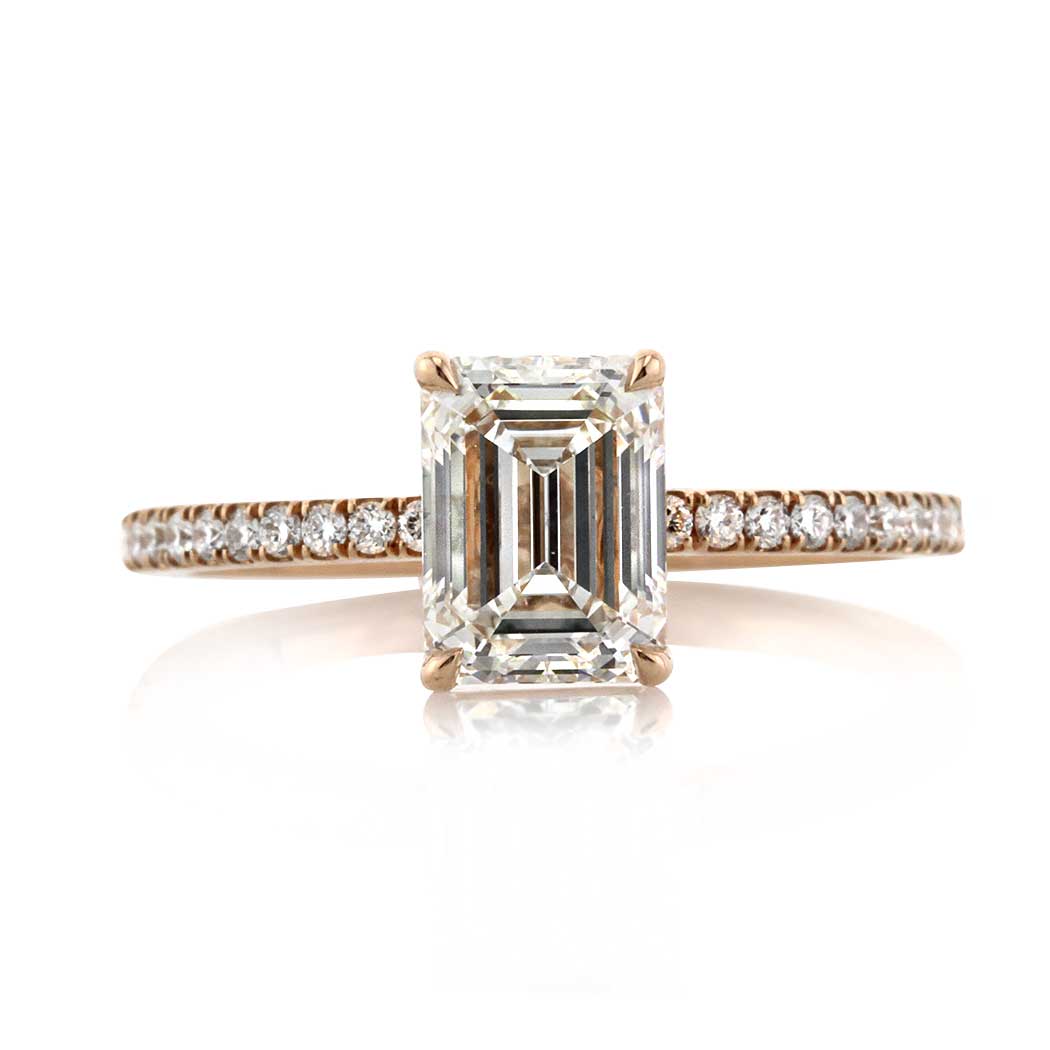 1.76ct Emerald Cut Diamond Engagement Ring
