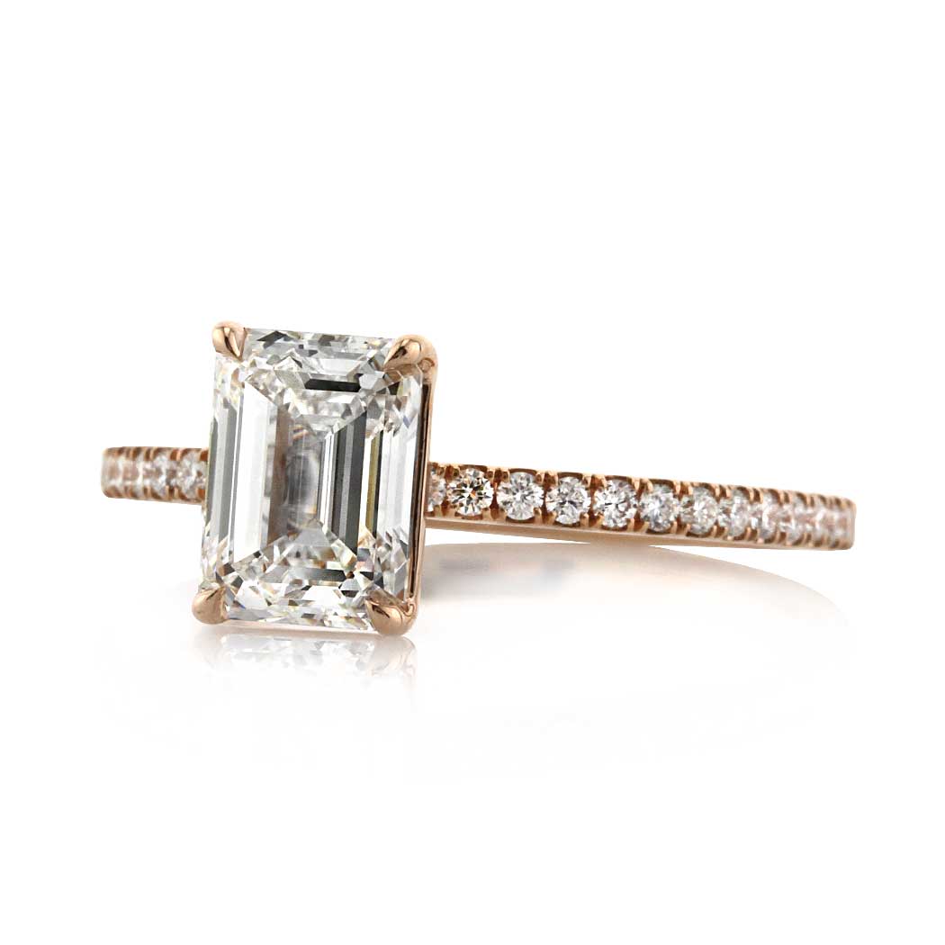 1.76ct Emerald Cut Diamond Engagement Ring