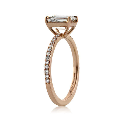 1.76ct Emerald Cut Diamond Engagement Ring