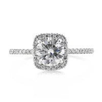 1.37ct Round Brilliant Cut Diamond Engagement Ring