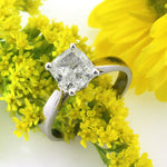 2.50ct Cushion Cut Diamond Solitaire Engagement Ring