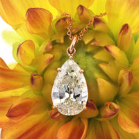 3.64ct Pear Shaped Diamond Pendant