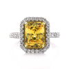 5.06ct Yellow Sapphire and Diamond Engagement Ring