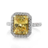 5.06ct Yellow Sapphire and Diamond Engagement Ring