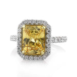 5.06ct Yellow Sapphire and Diamond Engagement Ring
