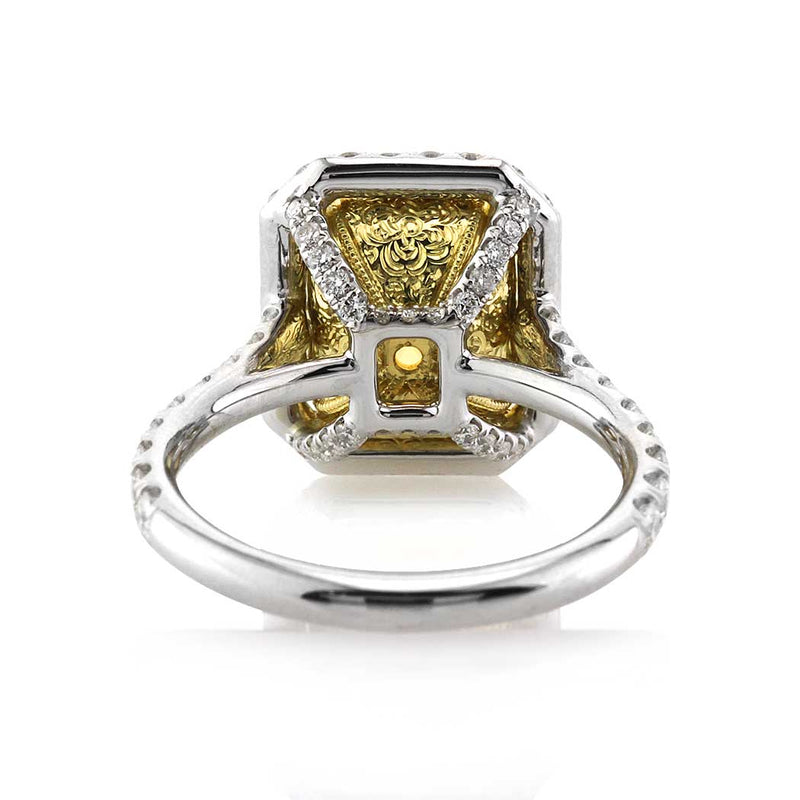 5.06ct Yellow Sapphire and Diamond Engagement Ring