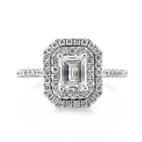 1.57ct Emerald Cut Diamond Engagement Ring