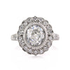 2.77ct Old Mine Cut Diamond Engagement Ring