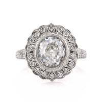 2.77ct Old Mine Cut Diamond Engagement Ring