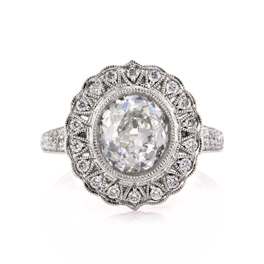 2.77ct Old Mine Cut Diamond Engagement Ring