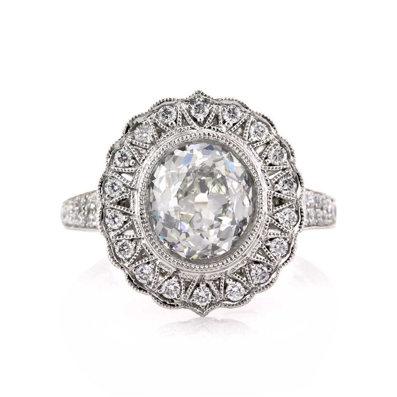 2.77ct Old Mine Cut Diamond Engagement Ring