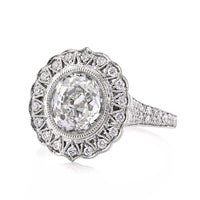 2.77ct Old Mine Cut Diamond Engagement Ring