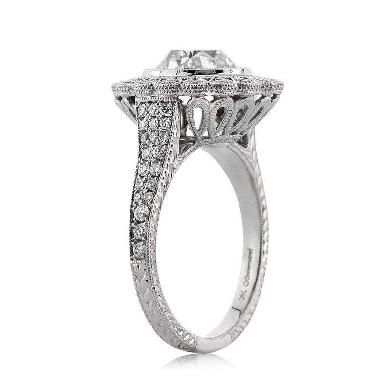 2.77ct Old Mine Cut Diamond Engagement Ring