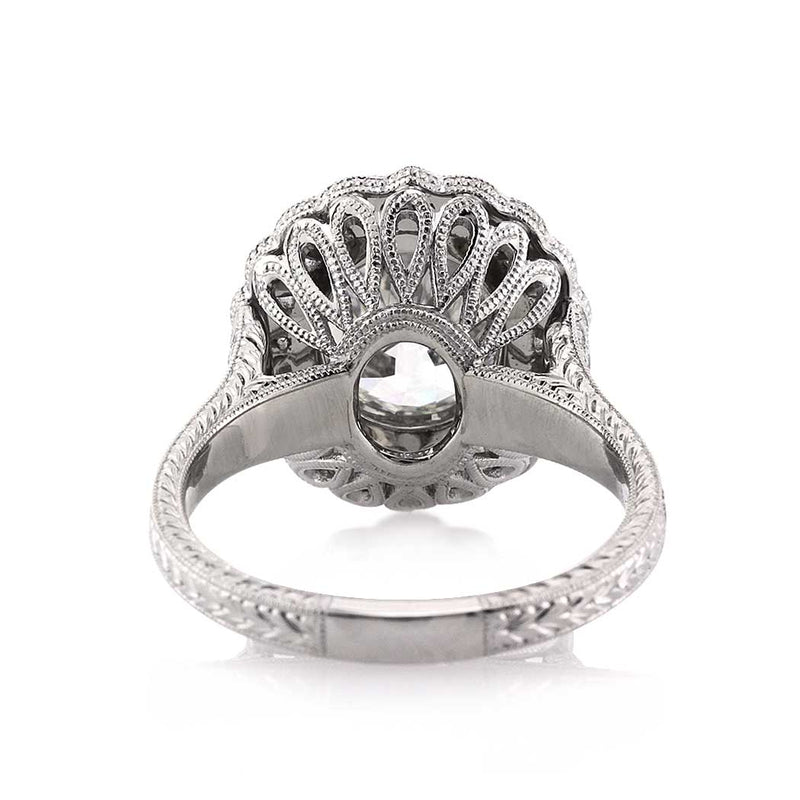 2.77ct Old Mine Cut Diamond Engagement Ring