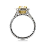 4.42ct Fancy Light Yellow Oval Cut Diamond Engagement Ring