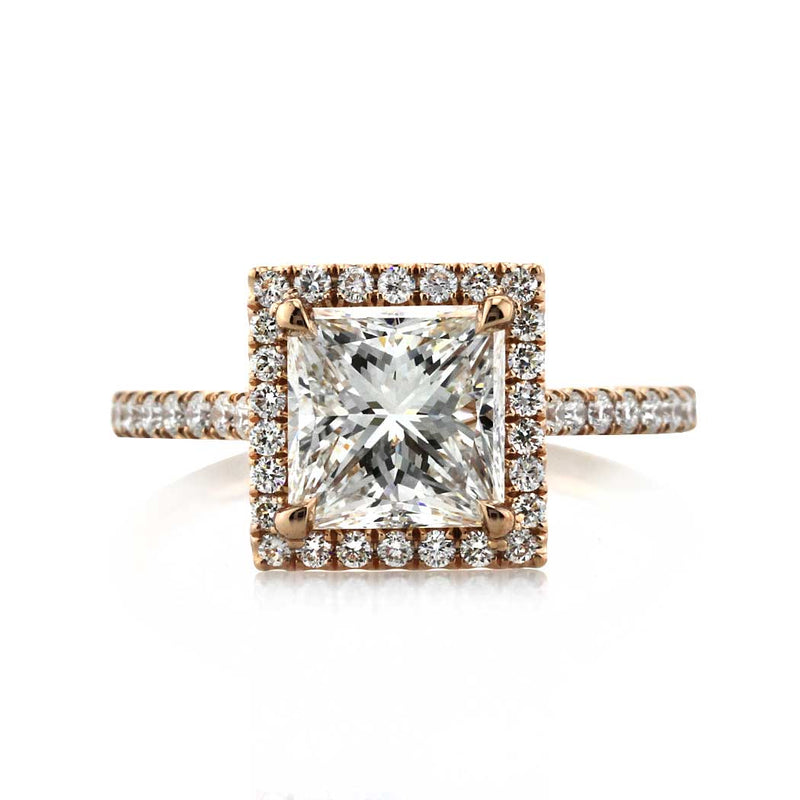2.64ct Princess Cut Diamond Engagement Ring