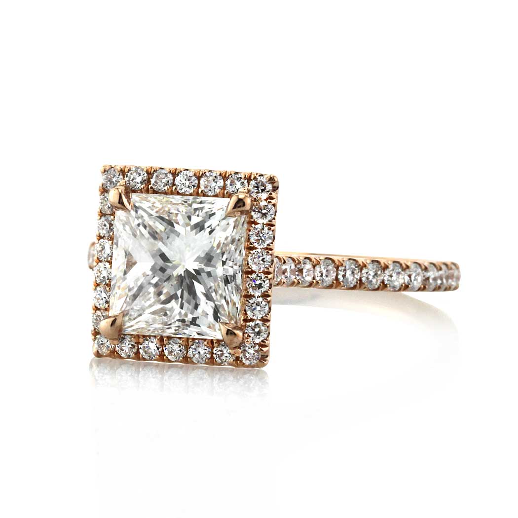 2.64ct Princess Cut Diamond Engagement Ring