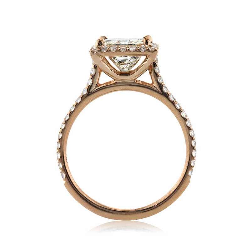 2.64ct Princess Cut Diamond Engagement Ring