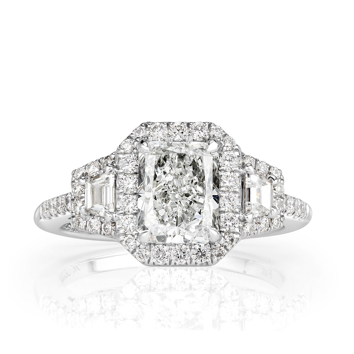 2.50ct Radiant Cut Diamond Engagement Ring