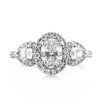 1.67ct Oval Cut Diamond Engagement Ring
