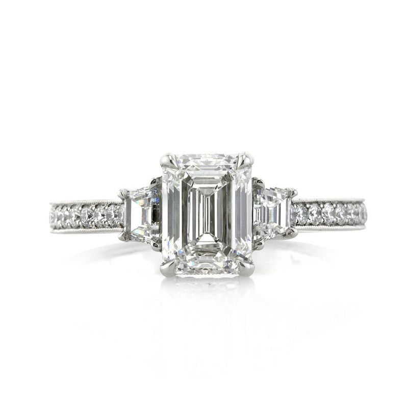 2.35ct Emerald Cut Diamond Engagement Ring