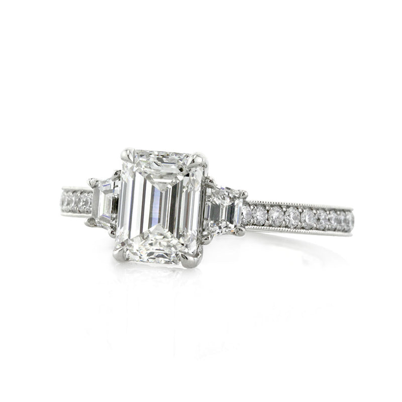 2.35ct Emerald Cut Diamond Engagement Ring