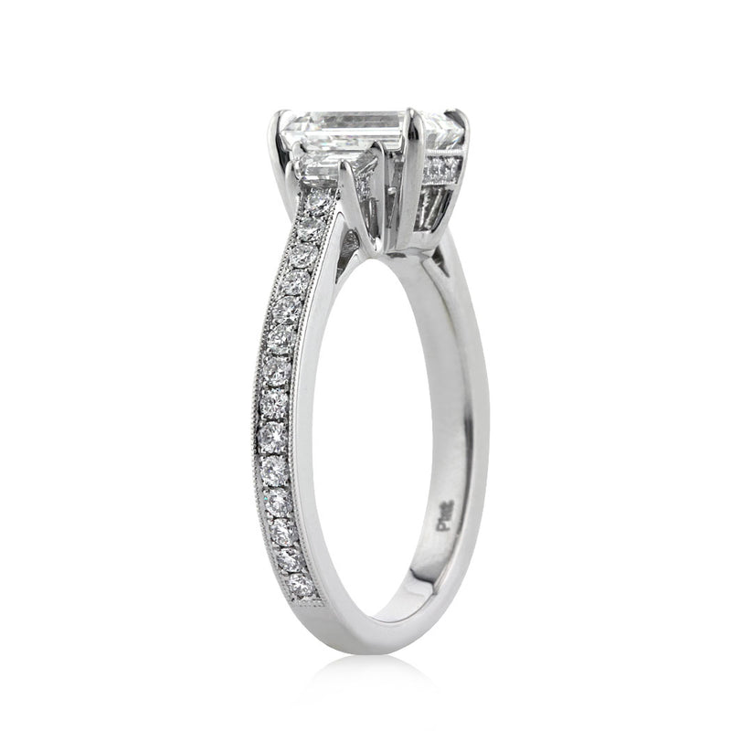 2.35ct Emerald Cut Diamond Engagement Ring
