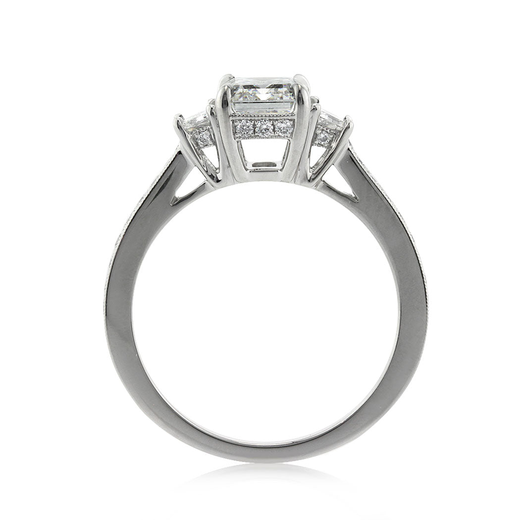 2.35ct Emerald Cut Diamond Engagement Ring