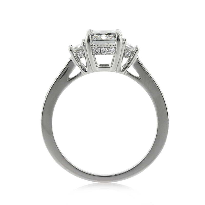 2.35ct Emerald Cut Diamond Engagement Ring