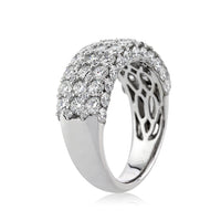 3.00ct Round Brilliant Cut Diamond Three Row Right-Hand Ring