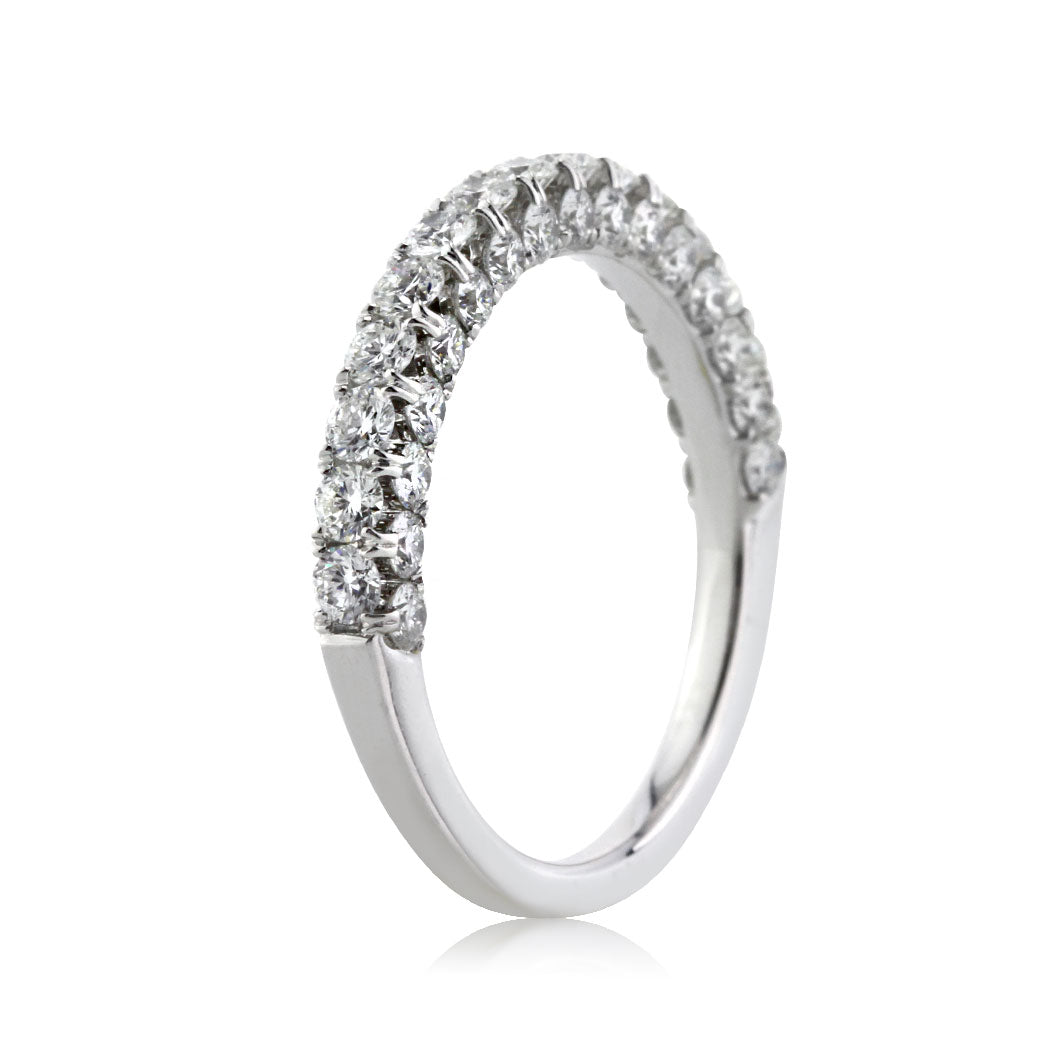 1.50ct Round Brilliant Cut Diamond Wedding Band in 18k White Gold