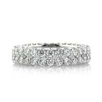 5.00ct Round Brilliant Cut Diamond Two-Row Eternity Band