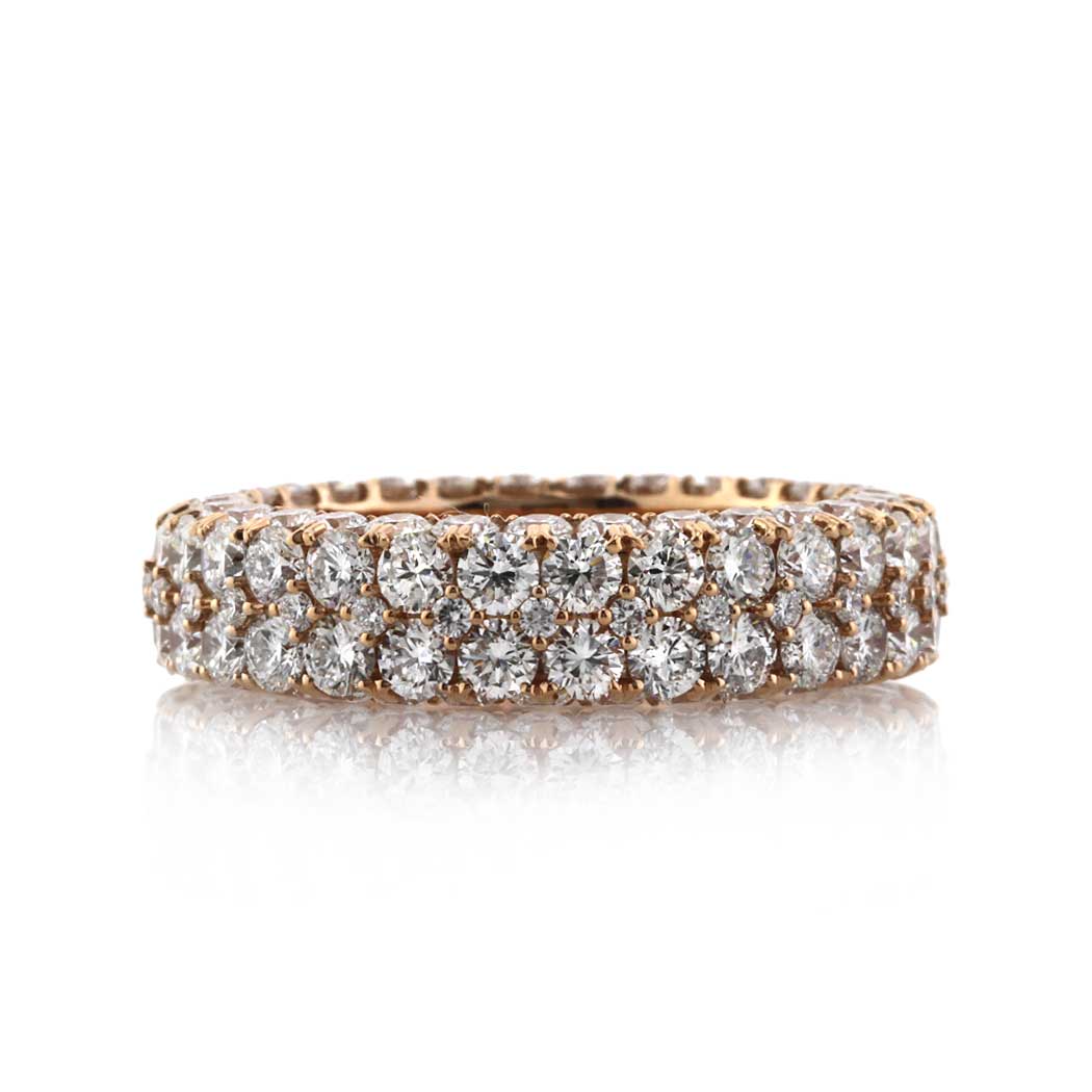 5.00ct Round Brilliant Cut Diamond Three-Sided Eternity Band