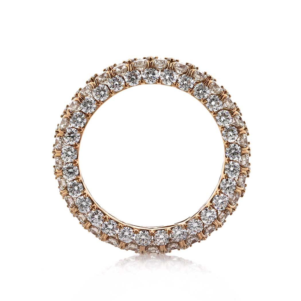 5.00ct Round Brilliant Cut Diamond Three-Sided Eternity Band
