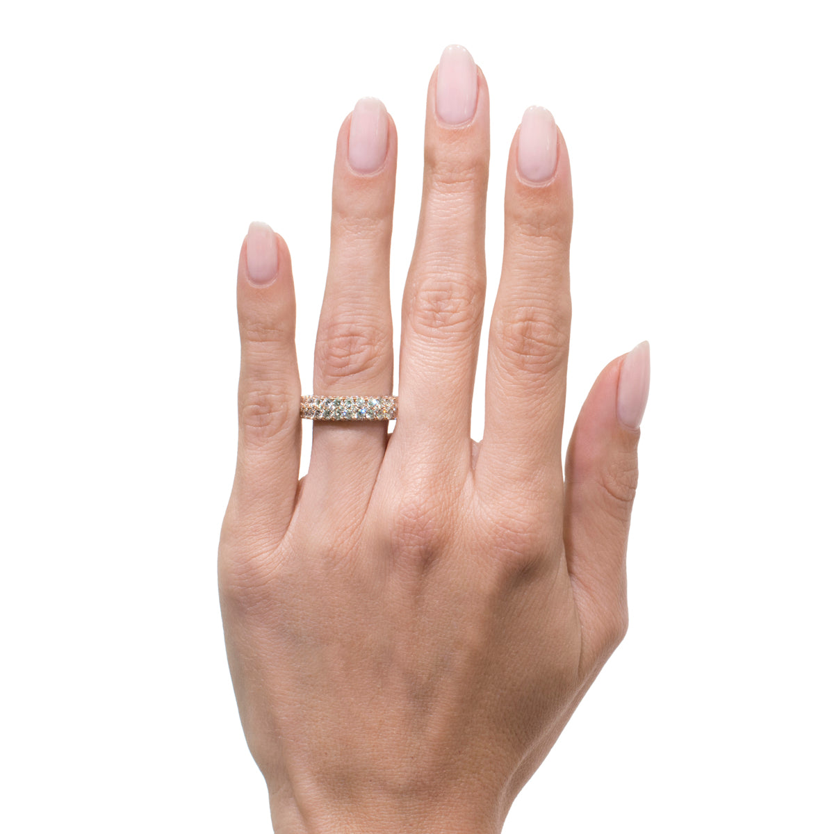 5.00ct Round Brilliant Cut Diamond Three-Sided Eternity Band