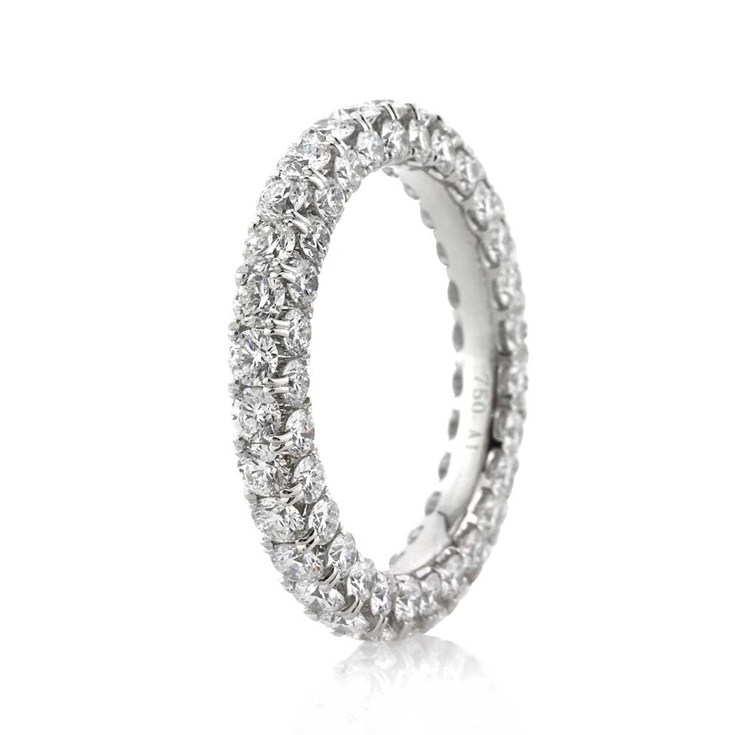 3.25ct Round Brilliant Cut Diamond Three-Sided Eternity Band