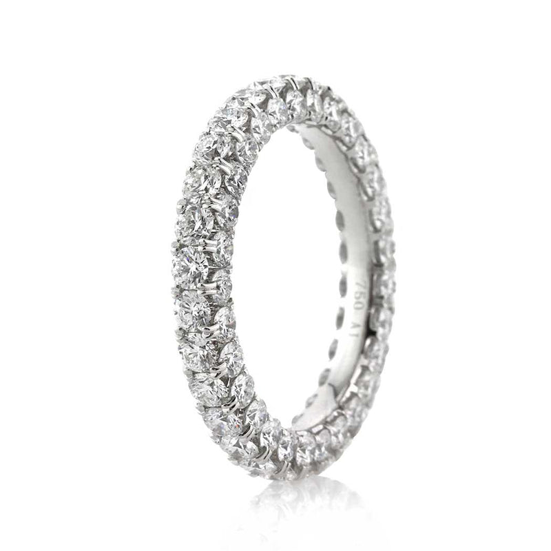 3.25ct Round Brilliant Cut Diamond Three-Sided Eternity Band