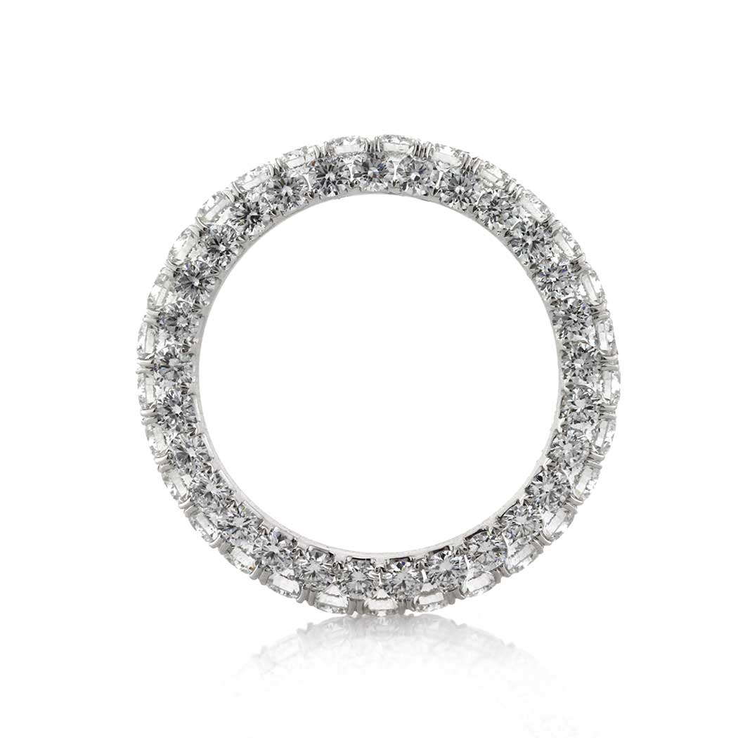 3.25ct Round Brilliant Cut Diamond Three-Sided Eternity Band