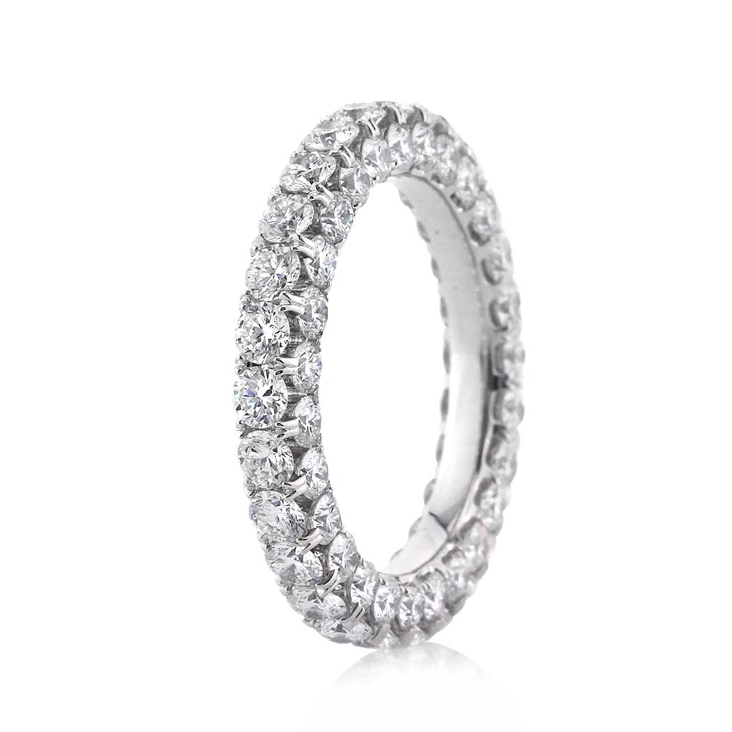 4.00ct Round Brilliant Cut Diamond Three-Sided Eternity Band