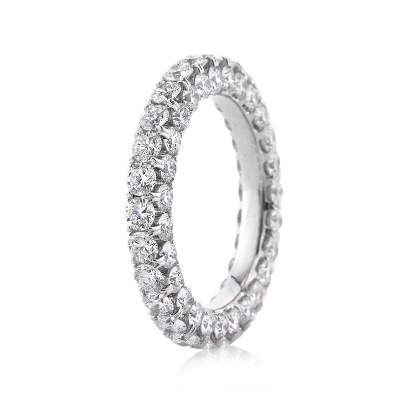 4.00ct Round Brilliant Cut Diamond Three-Sided Eternity Band