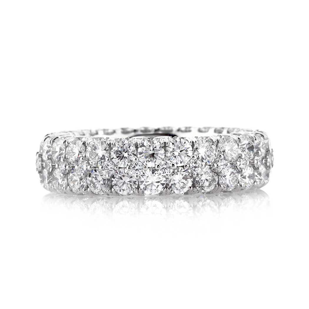 7.00ct Round Brilliant Cut Diamond Three-Sided Eternity Band