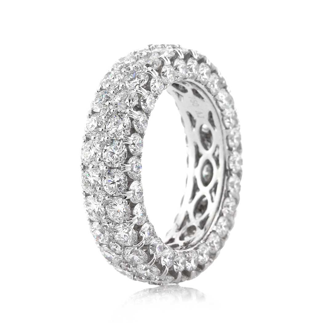 7.00ct Round Brilliant Cut Diamond Three-Sided Eternity Band
