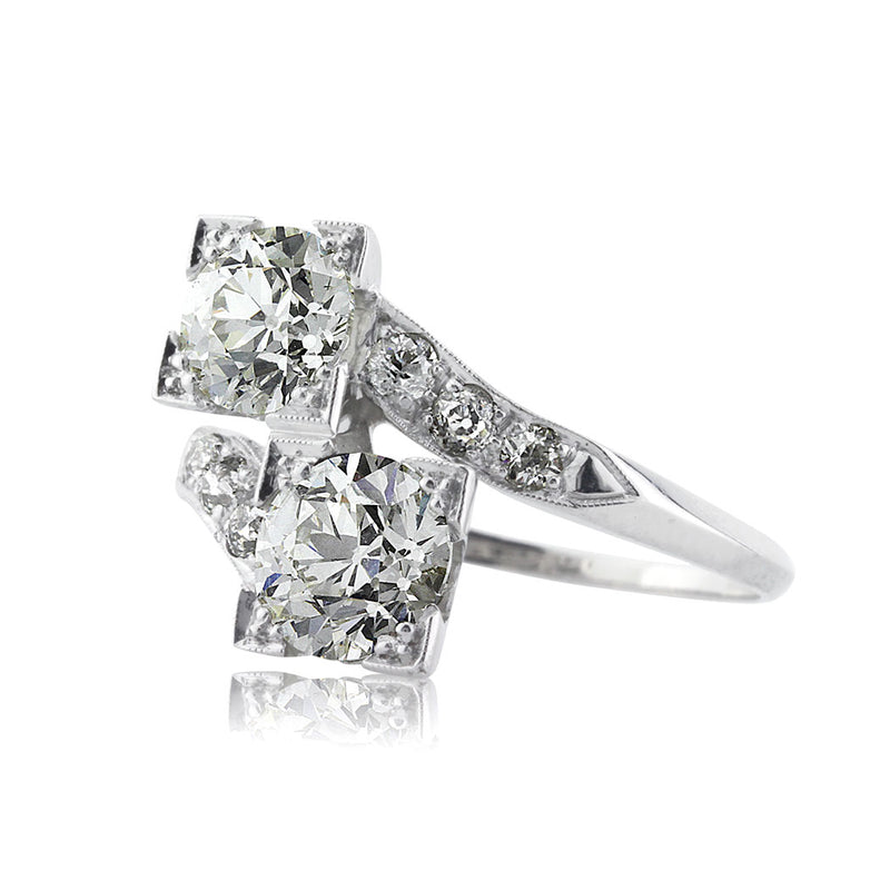 2.48ct Old European Cut Diamond Engagement Ring