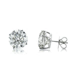10.30ct Round Brilliant Cut Diamond Stud Earrings