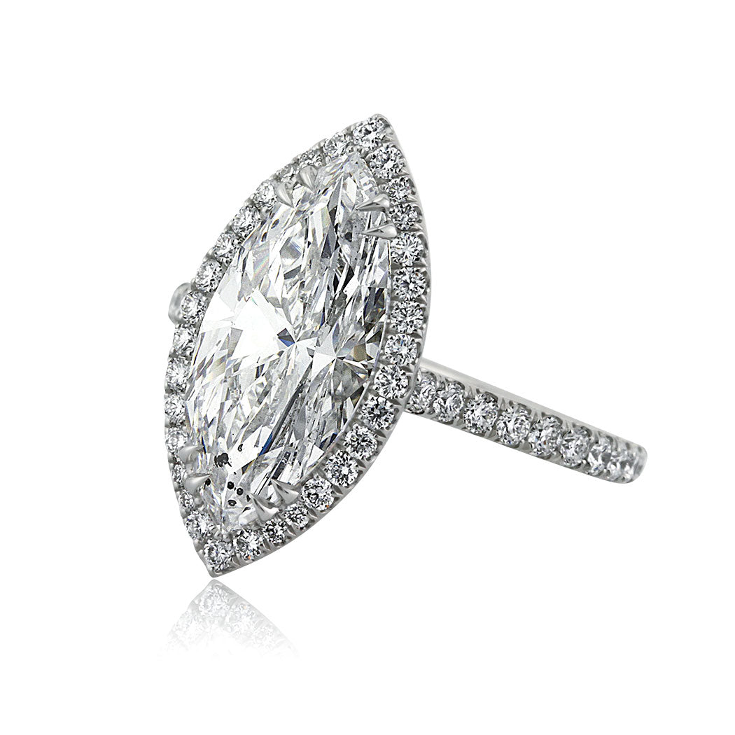 4.10ct Marquise Cut Diamond Engagement Ring