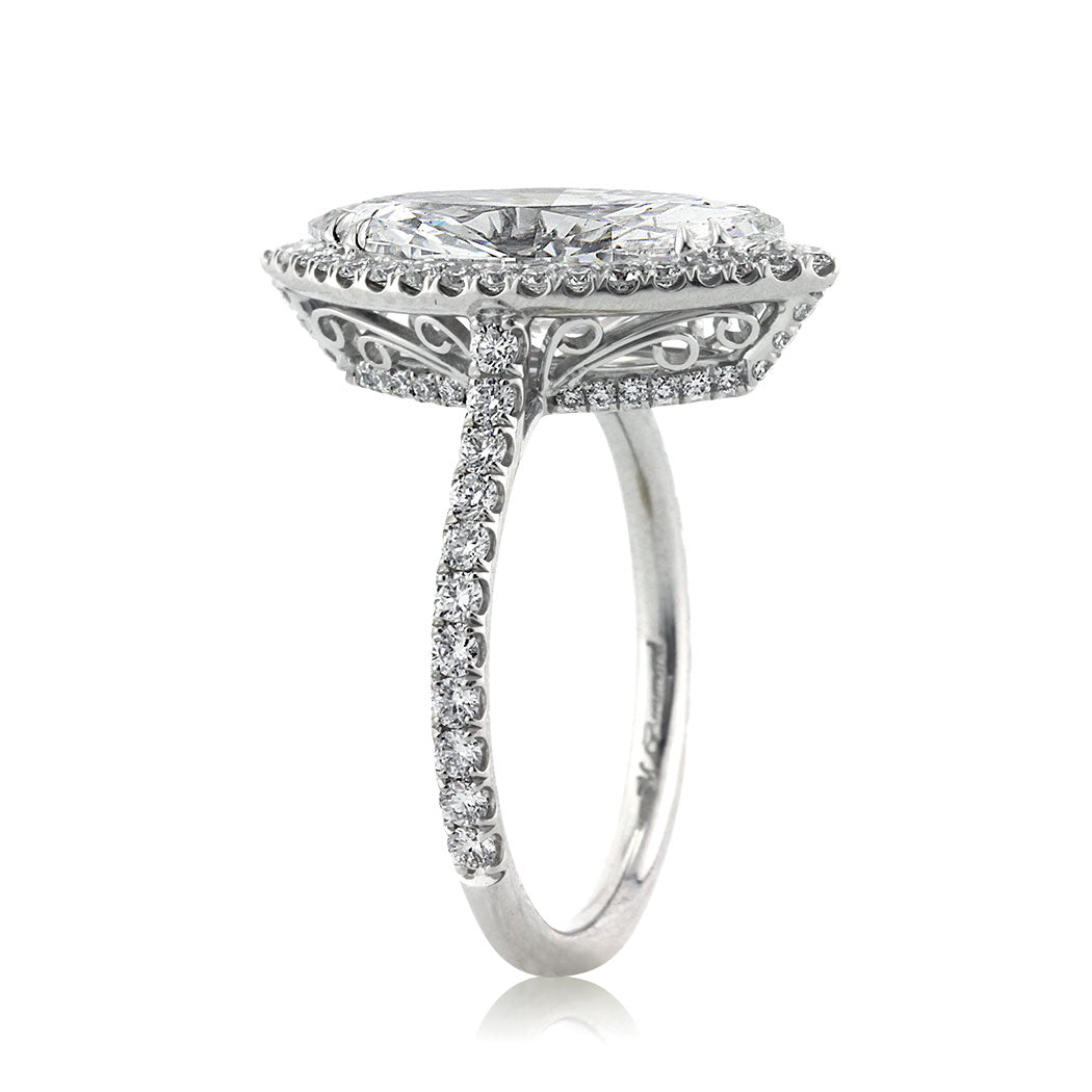 4.10ct Marquise Cut Diamond Engagement Ring