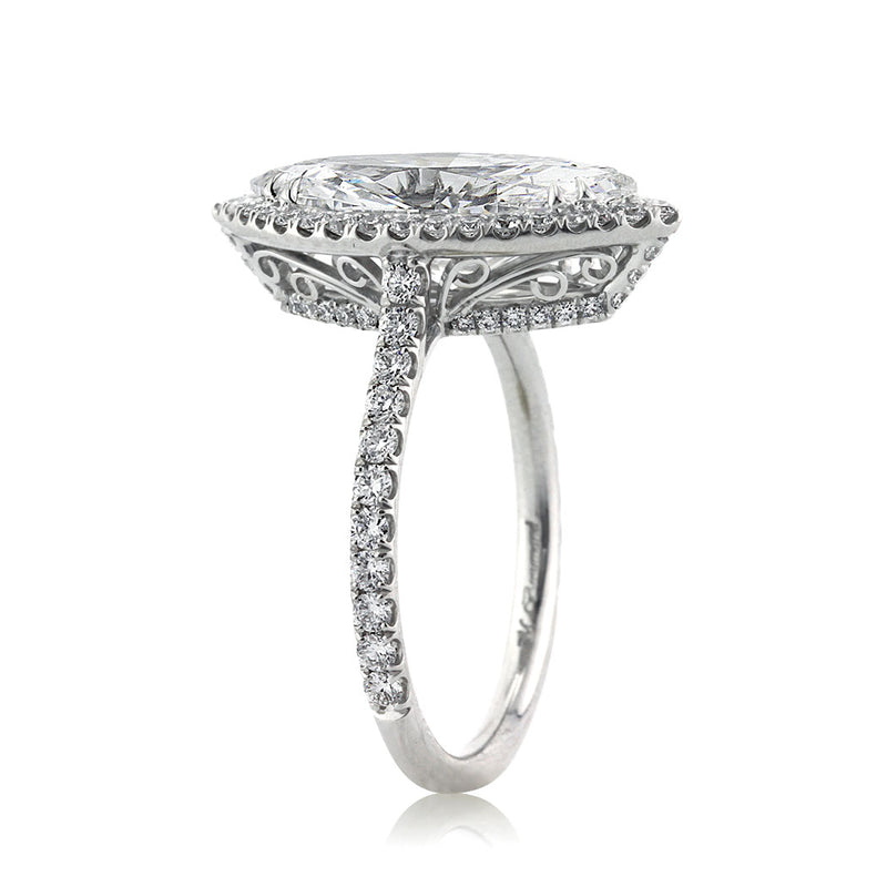 4.10ct Marquise Cut Diamond Engagement Ring