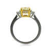 2.72ct Fancy Yellow Radiant Cut Diamond Engagement Ring